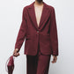 Blazer monopetto bordeaux da donna