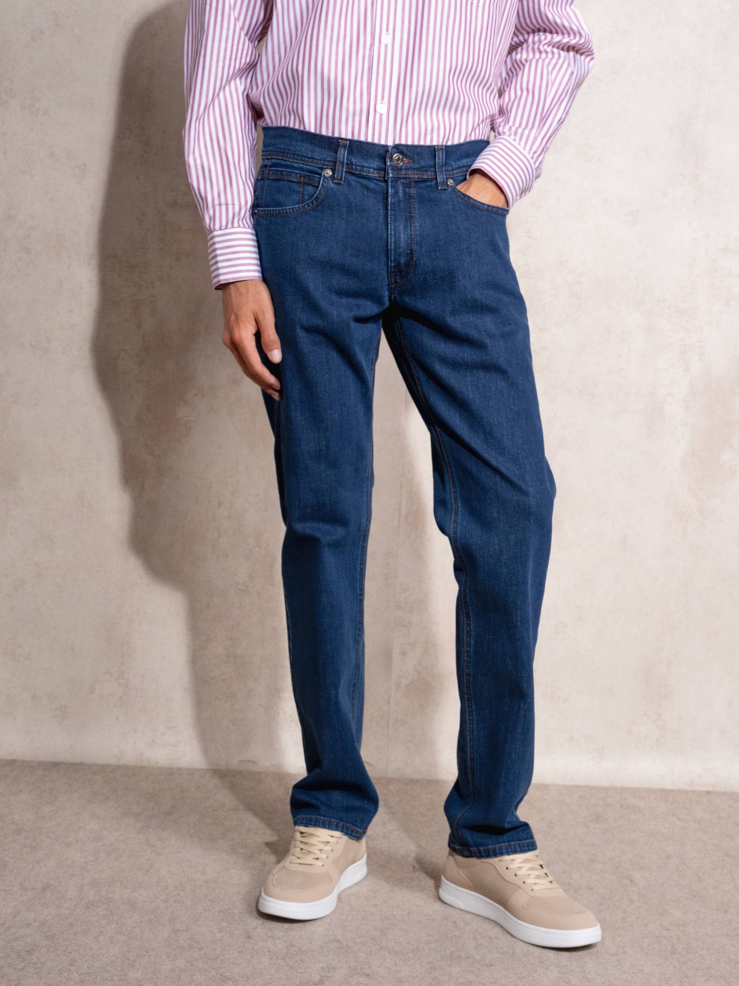 Jeans uomo in denim elasticizzato