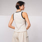 Top basic con bordi a contrasto