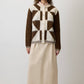 Cardigan in maglia color block