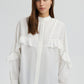 Camicia in popeline con balze