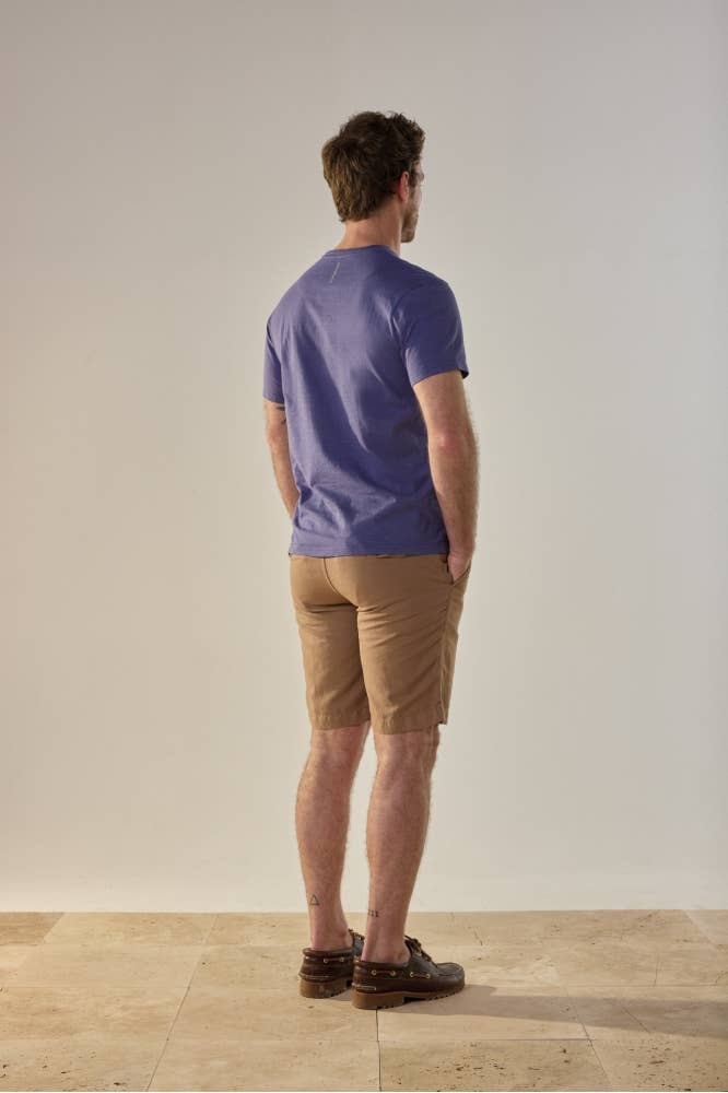 Bermuda Beach color noce in lino e cotone