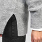 Maglione oversize Livya grigio mélange con scollo a V