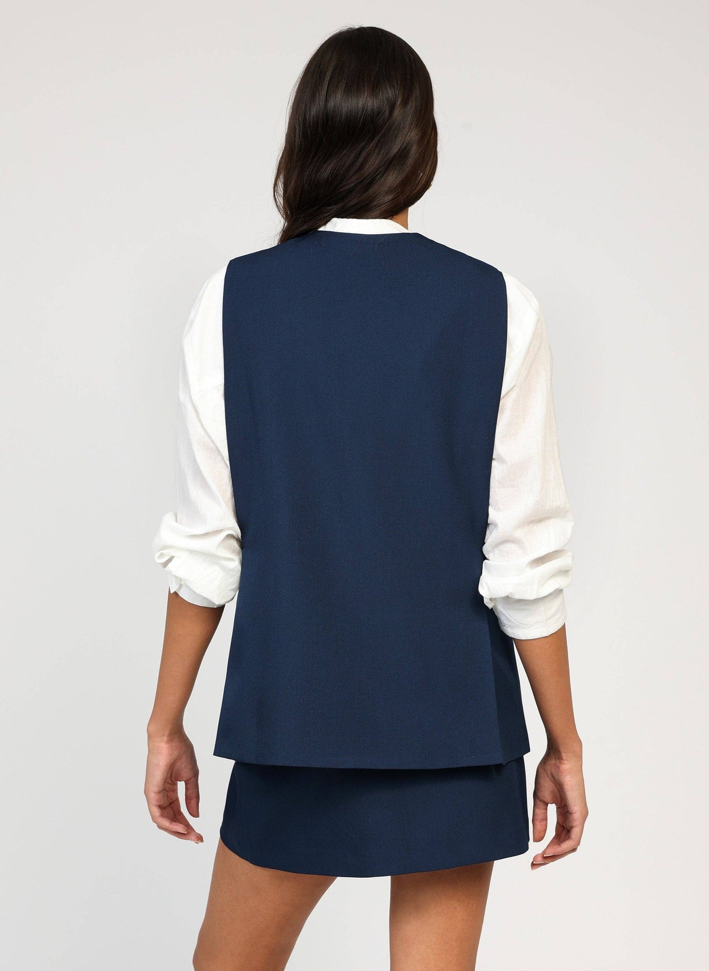 Gilet sartoriale blu navy Zalia