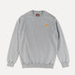 Maglione essenziale in cotone organico grigio mélange