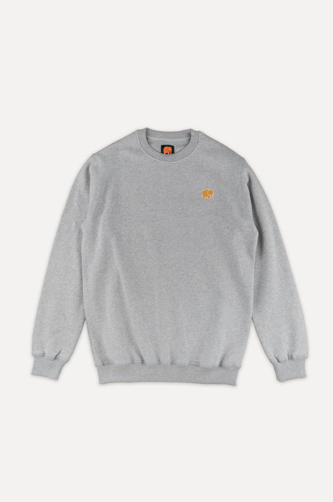 Maglione essenziale in cotone organico grigio mélange