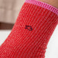 Calze vintage con glitter rosse