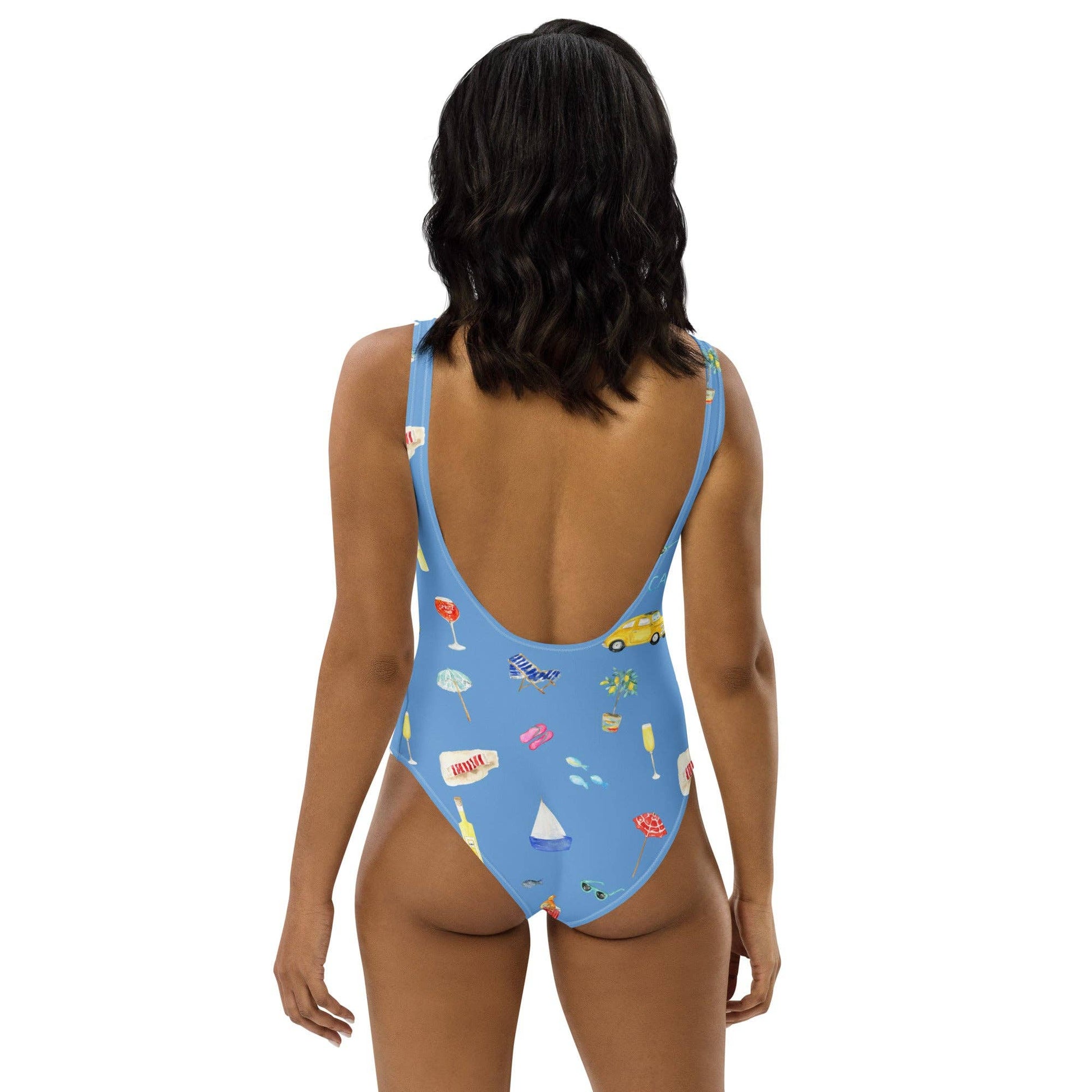 Costume intero Capri con stampa estiva
