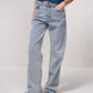 Jeans a gamba larga a vita alta