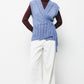 Gilet in Maglia Strutturata con Scollo a V