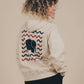 Felpa con cappuccio oversize in cotone biologico avorio da donna