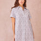 Erica abito camicia ricamato in cotone