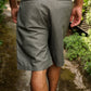 Shorts sartoriali grigi con pieghe