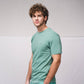 T-shirt basic in cotone con logo ricamato