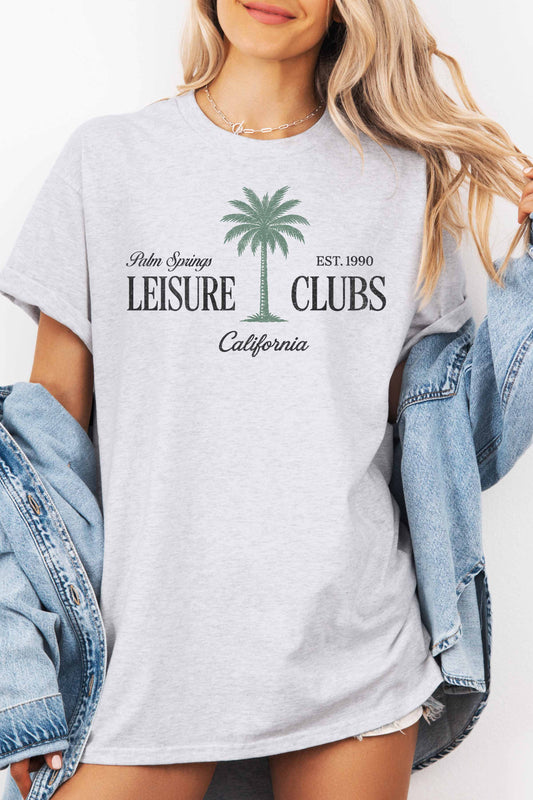 T-shirt oversize grafica Leisure Clubs