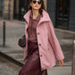 Cappotto corto in tessuto pesante con collo ampio