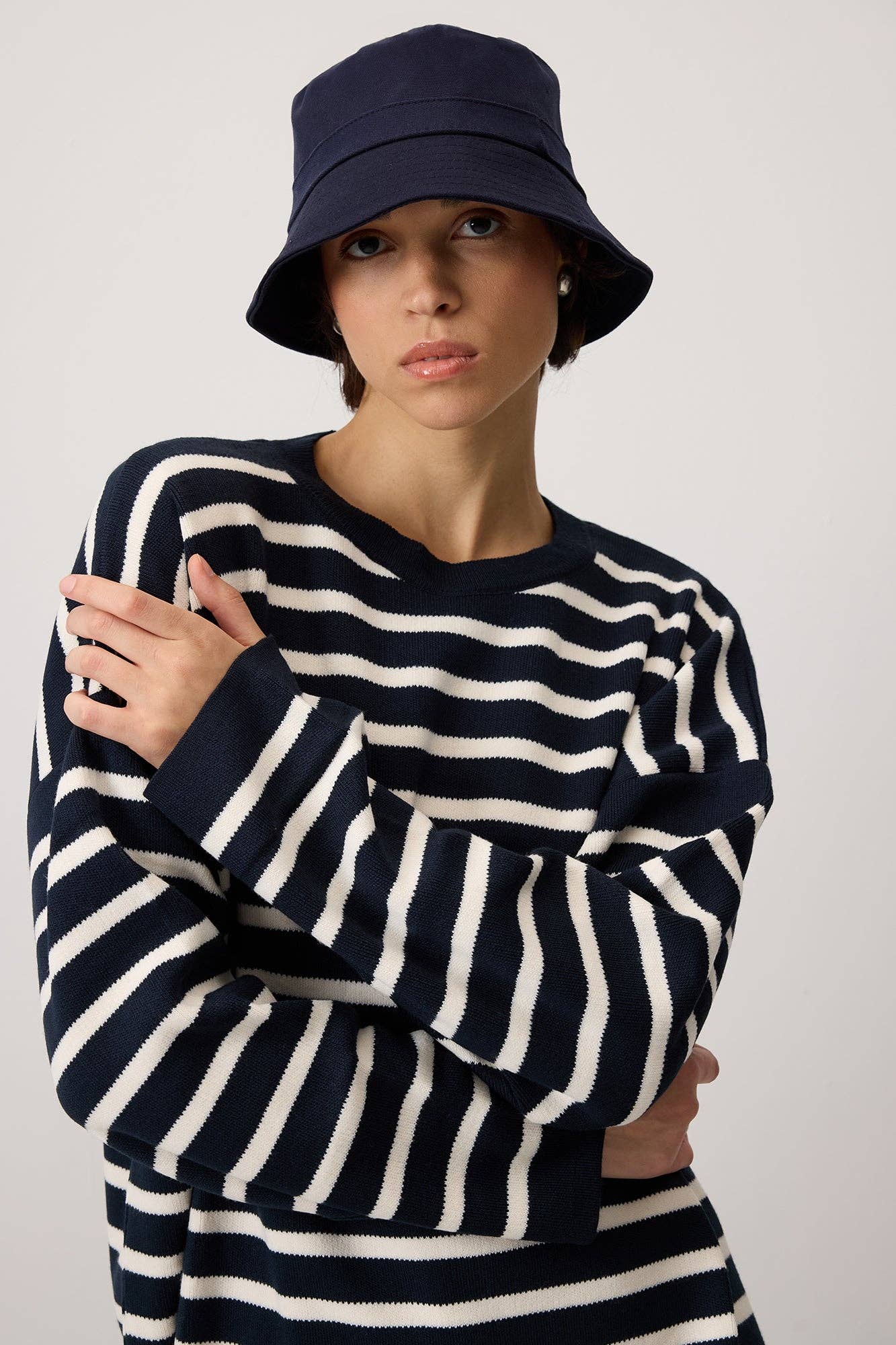 Maglione in maglia a righe oversize