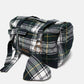Borsa trapuntata tartan con zip
