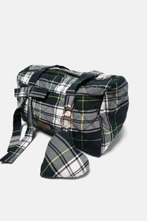 Borsa trapuntata tartan con zip