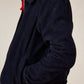 Giacca in pelle Zuko blu navy