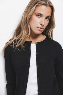Cardigan in maglia rasata con bottoni