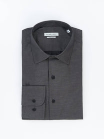Camicia elegante grigia slim fit in cotone biologico