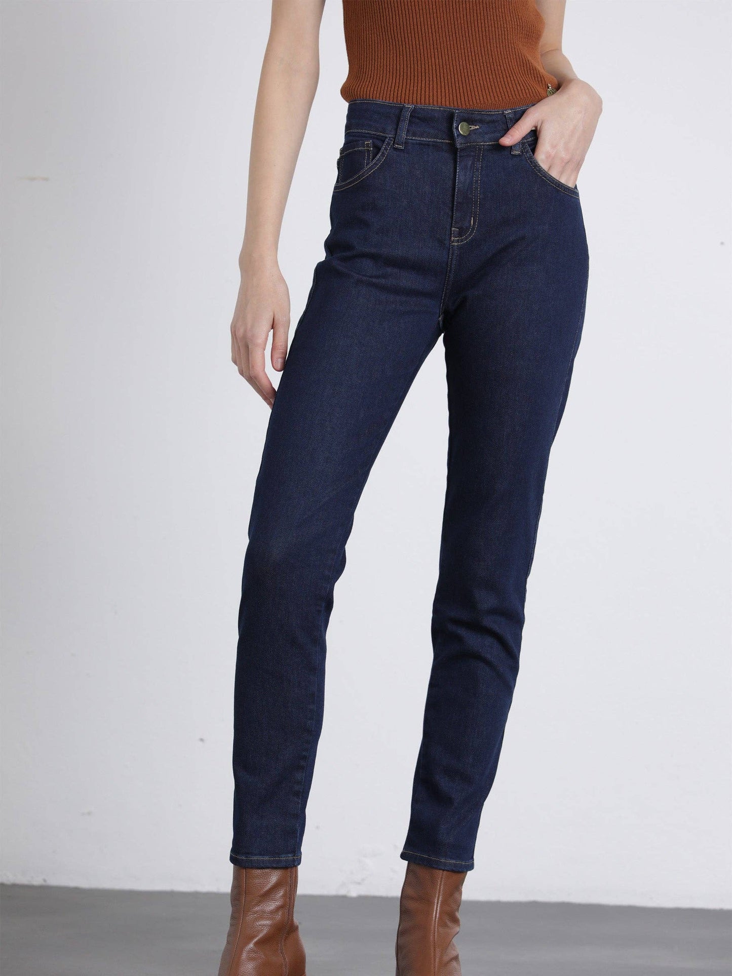 Jeans donna Ganga relaxed fit in cotone stretch