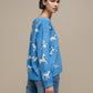 Maglione donna in maglia con fantasia teddy e animali