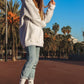 Felpa con cappuccio oversize bianca unisex