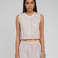 Blusa Sabia lampone in pizzo sangallo