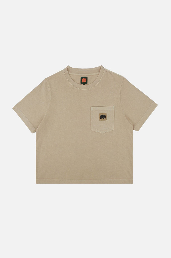 T-shirt donna pigmentata in cotone biologico con taschino