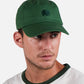 Cappellino dad cap con logo ricamato verde muschio