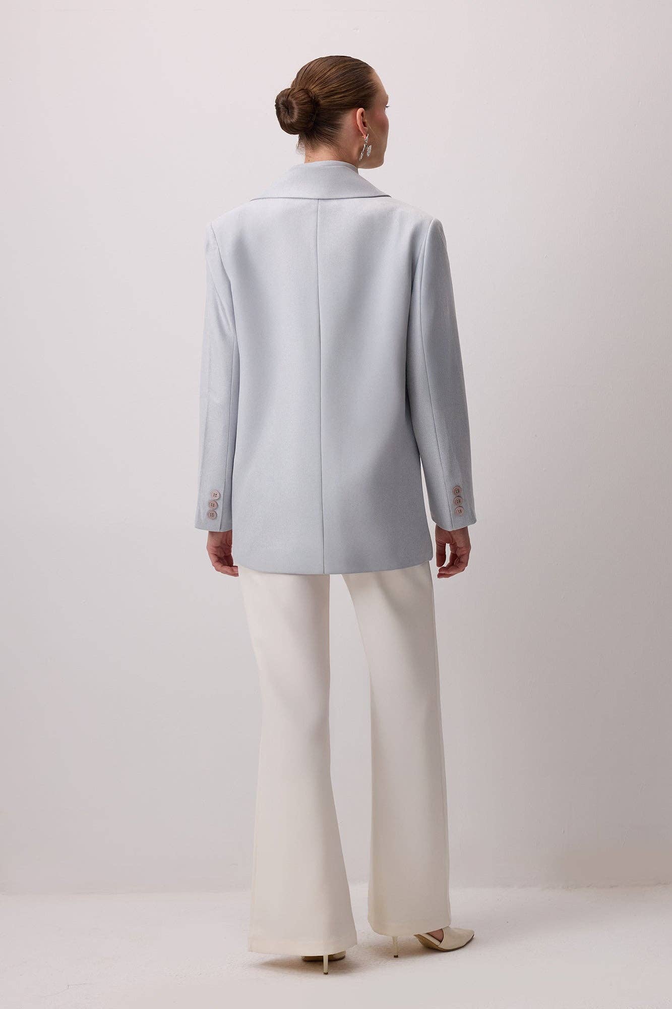 Blazer sartoriale grigio chiaro