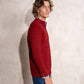 Maglione uomo a trecce con mezza zip