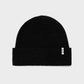 Cappello beanie nero in lana d’agnello