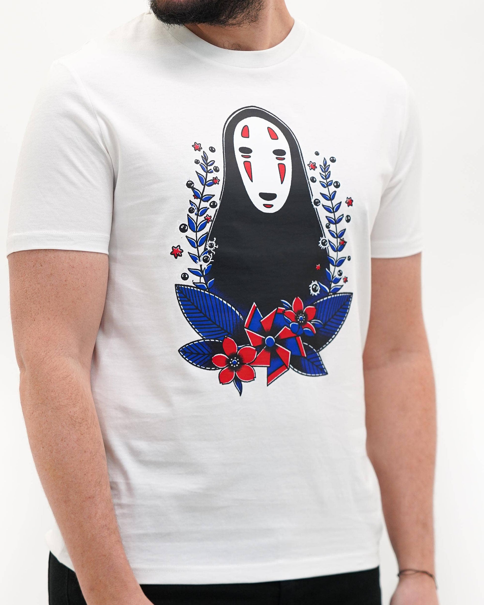 T-shirt Spirit Companion con stampa anime in cotone biologico