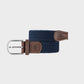 Cintura elastica intrecciata blu ardesia