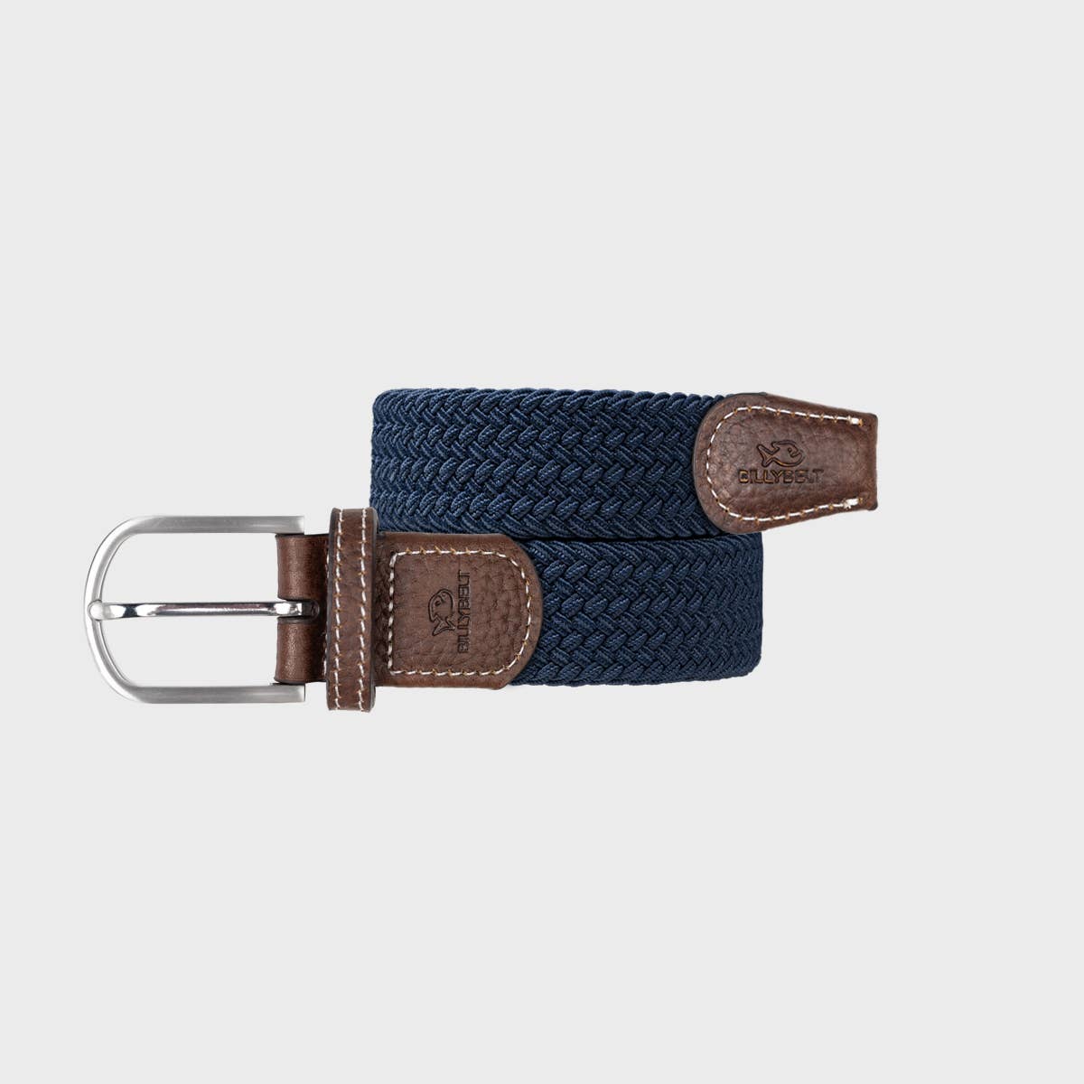 Cintura elastica intrecciata blu ardesia