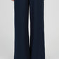 Pantaloni palazzo a vita alta blu navy