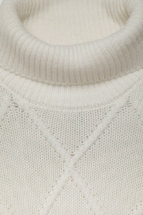 Tunica in Maglia Strutturata con Collo Alto