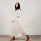 Maglione girocollo in misto cashmere con polsini arrotolati