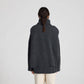 Maglione dolcevita oversize in lana d’agnello grigio scuro mélange
