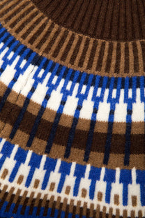 Maglione in maglia jacquard a collo alto