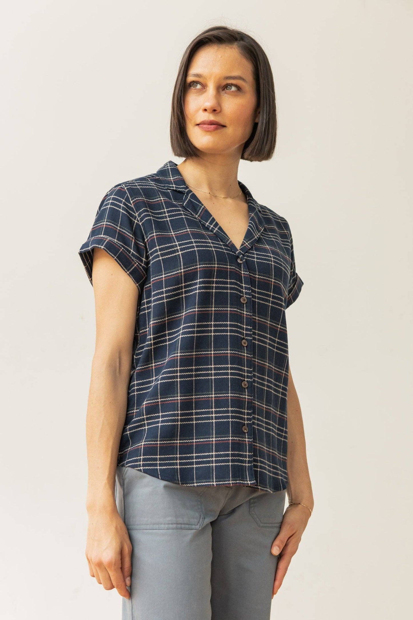 Camicia Innes a quadri spigati Crepuscolo