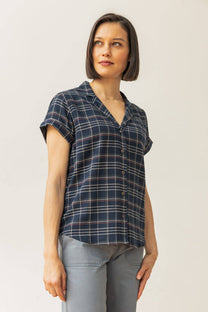 Camicia Innes a quadri spigati Crepuscolo