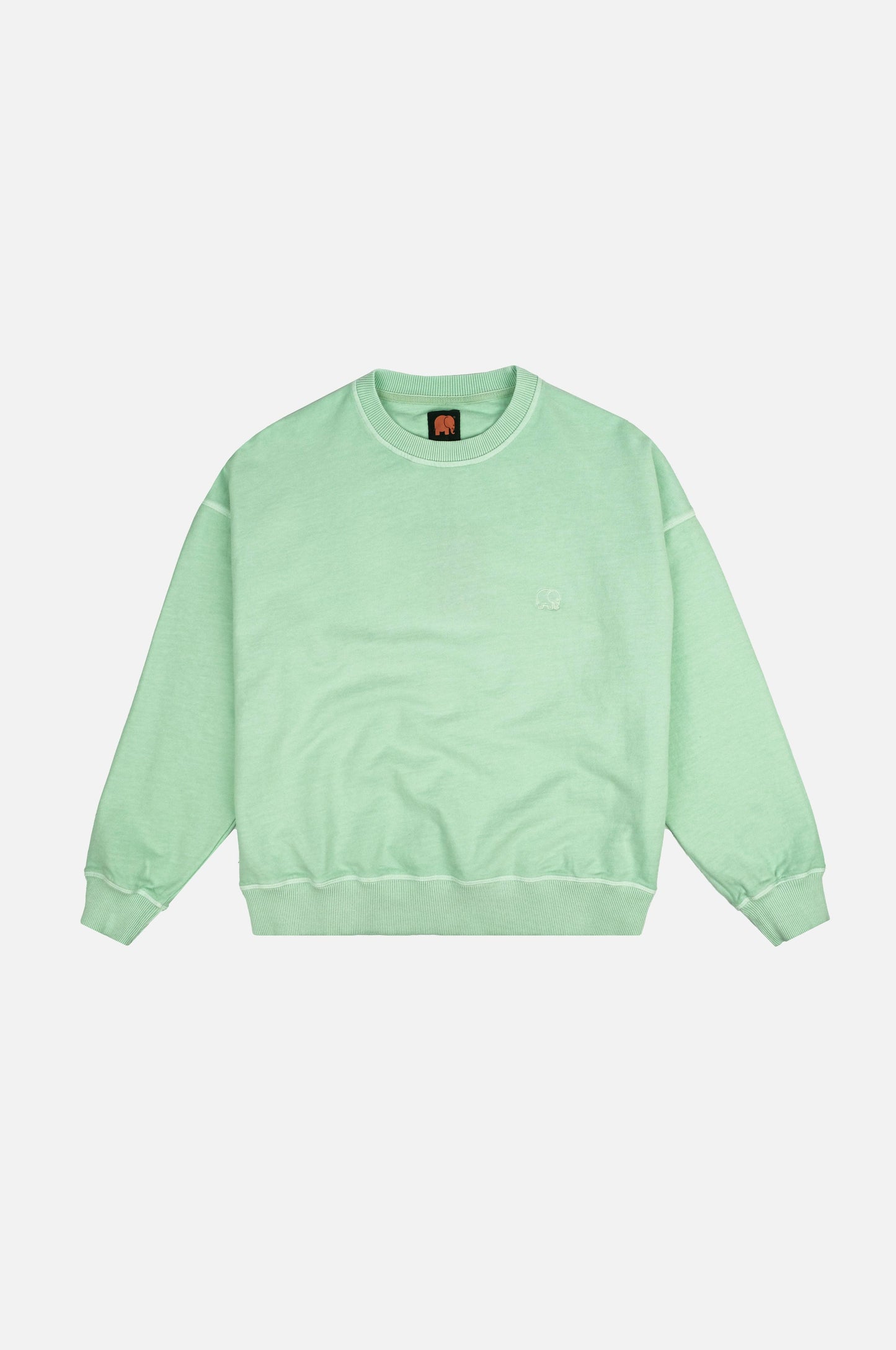 Felpa oversize essenziale pigmentata da donna color acquamarina polverosa
