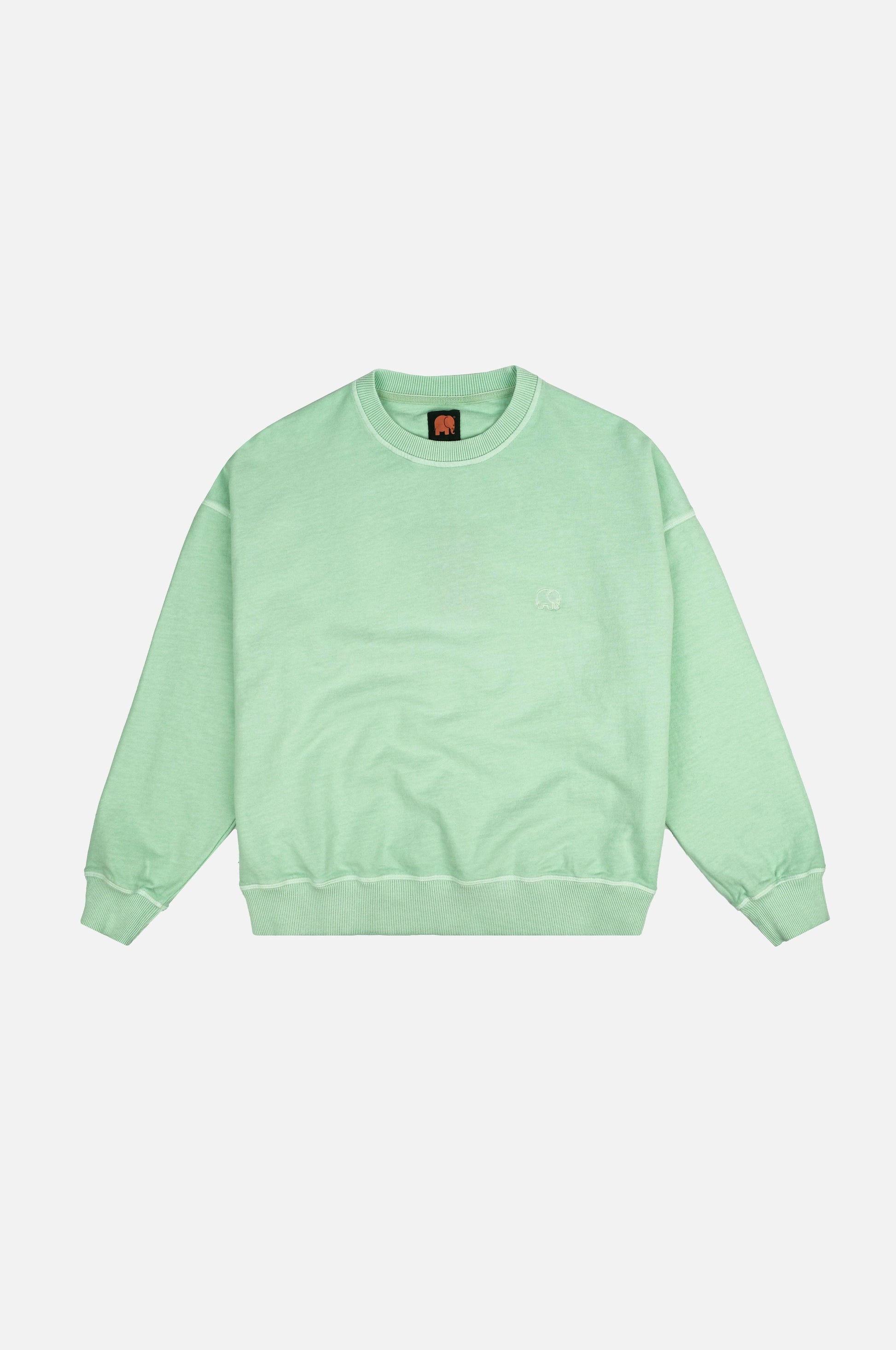 Felpa oversize essenziale pigmentata da donna color acquamarina polverosa