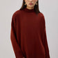 Maglione basic a collo alto in maglia