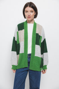 Cardigan in maglia con motivo geometrico