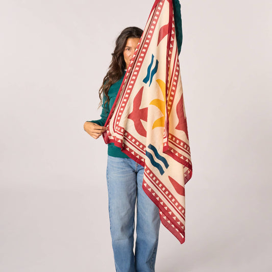 Foulard Paola in cotone biologico beige